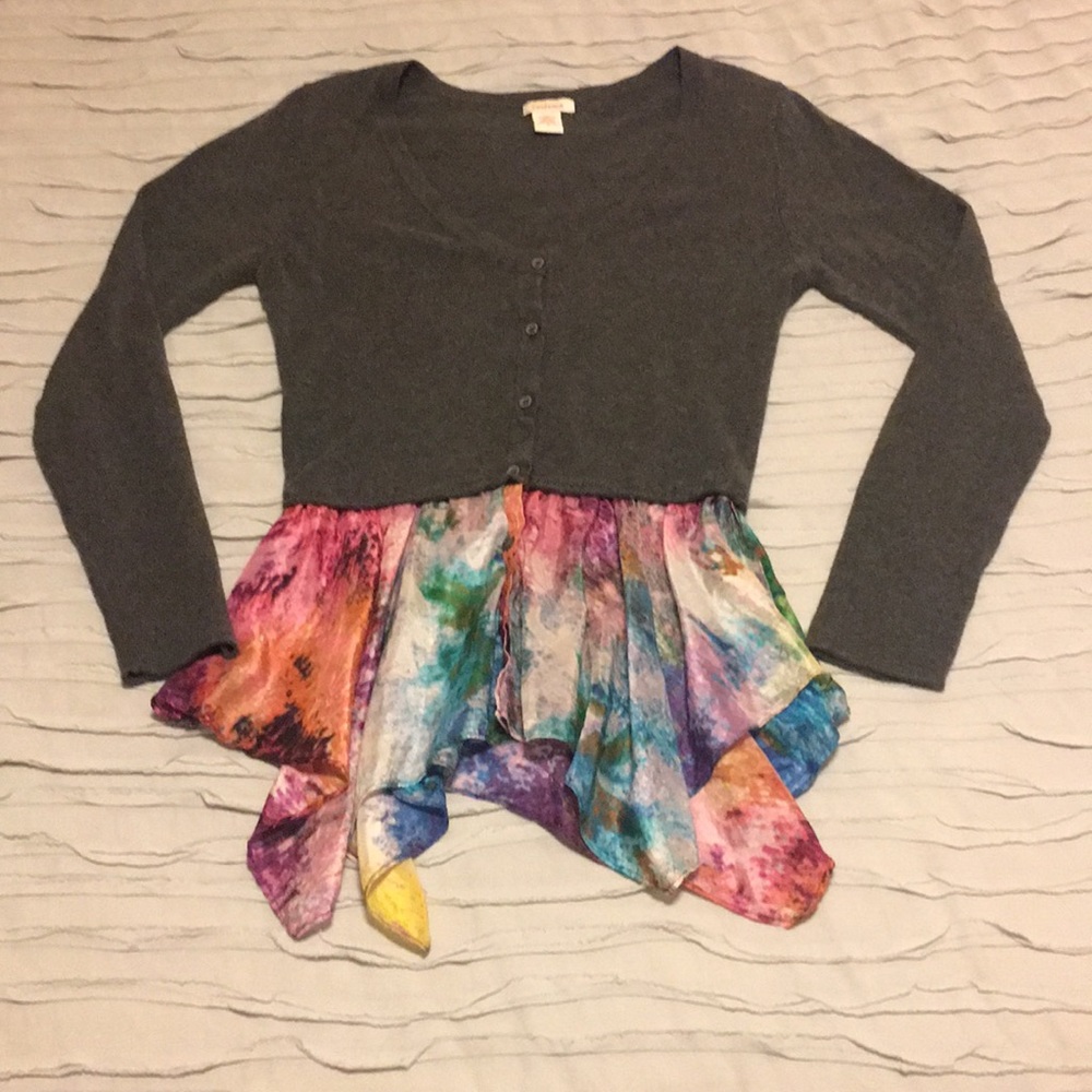 Sundance Watercolor Silk Cardigan